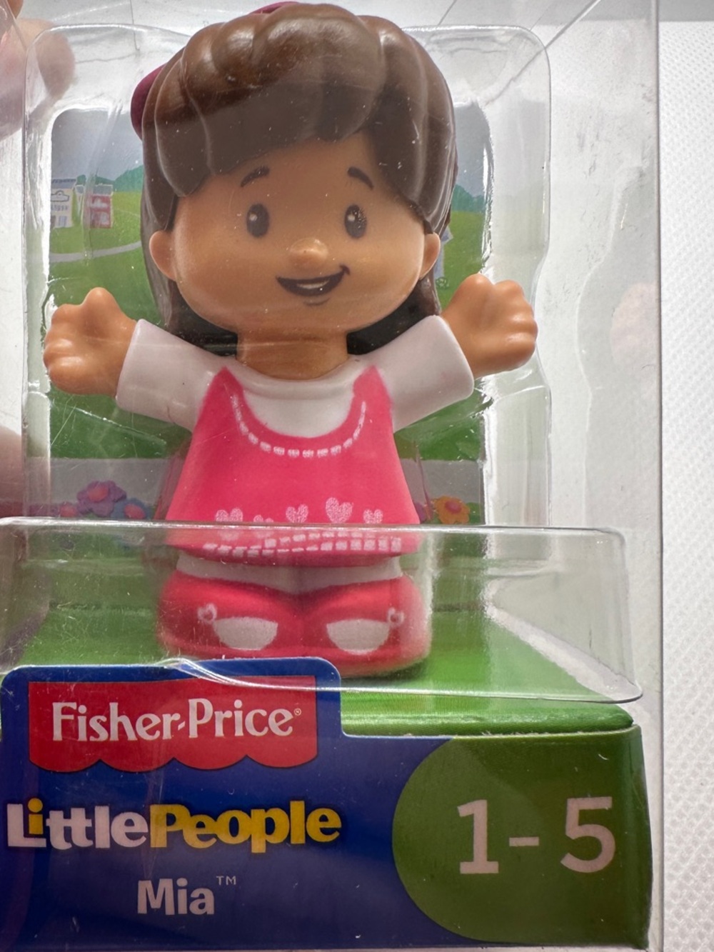 2017 Fisher-Price Little People Mia Figure - Pink Heart Dress Love Valentine New